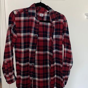 Uniqlo red flannel